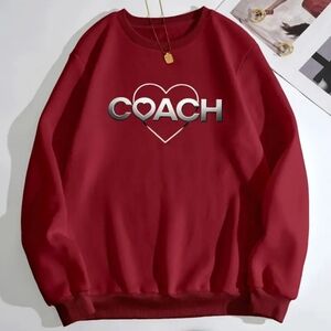 Red Sweatshirt with Heart Logo